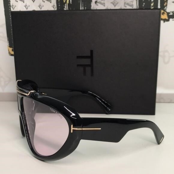 NEW Tom Ford Linden FT1094/S Sunglasses – Shiny Black / Pink – Full Packaging - Picture 8 of 12